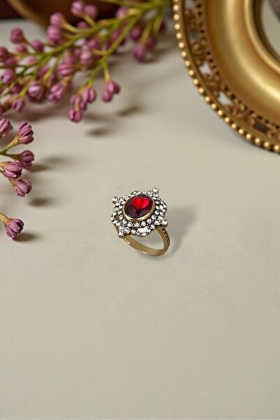 FAYRA ACCESSORIES Diamond Mounted Zircon Stone Ring