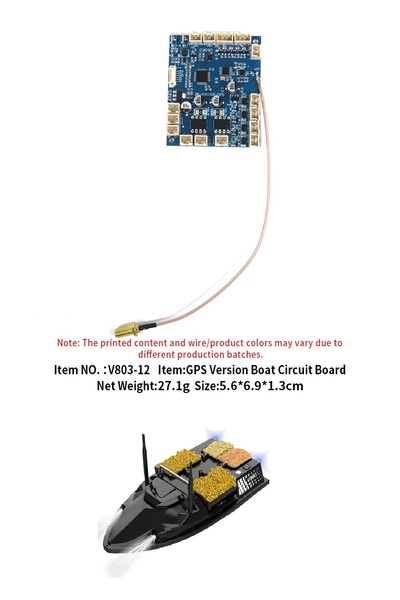 HobbyRcModels Flytec V803 Pro 500M GPS'li, Balık Yemleme Botu Devre Kartı