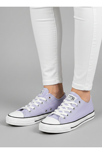 homiro Unisex Short Linen Sneakers - Lilac