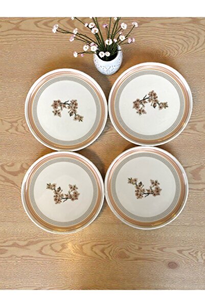 Porland Pink Flower 20cm Pasta Plate Set of 4