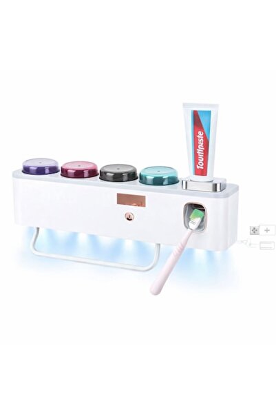 OEM UV Toothbrush Holder with Automatic Toothpaste Dispenser