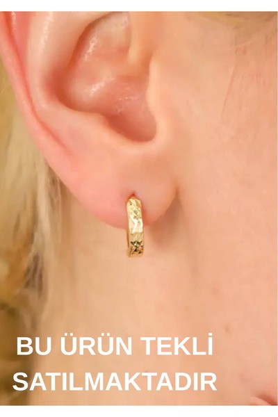 YCL JEWELLERY (TEKLİ) 8 Ayar Altın Kalemli Halka Küpe