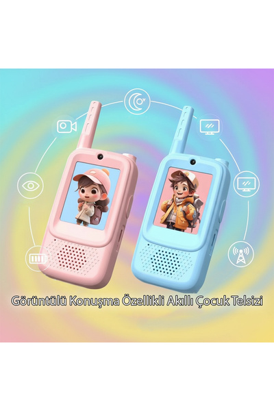 Wearfit Pro Çocuklar İçin Görüntülü Konuşmalı Telsiz Çiftli Set Kamera ve Ses...