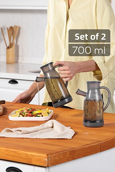 Mowo Home 700 ml Oliva 2-Piece Oil Pot Set