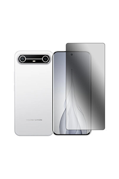 Microcase Tecno Spark Slim 5G Tam Kaplayan Çerçeveli Tempered Ekran Koruyucu ...
