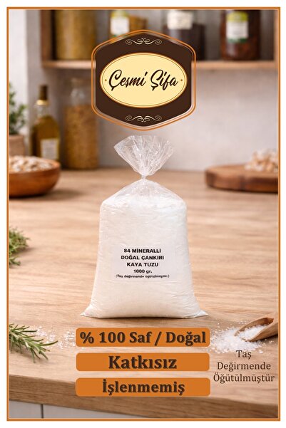 çeşmi şifa 84 Mineralli Doğal Çankırı Kristal Toz Kaya Tuzu 1 Kg