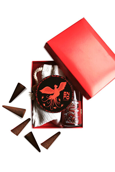 ENFO Dragon Kit I Hindistan Cevizi & Tarçın Aromalı Konik Tütsü & Özel Kibrit