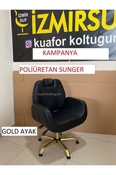 kuaforkoltugum kuaför makyaj kaş bıyık koltuğu gold ayak