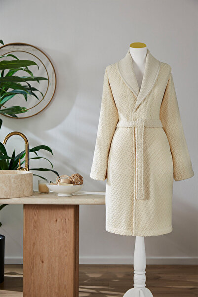 Özdilek Cotton Garden Shawl Collar Bathrobe
