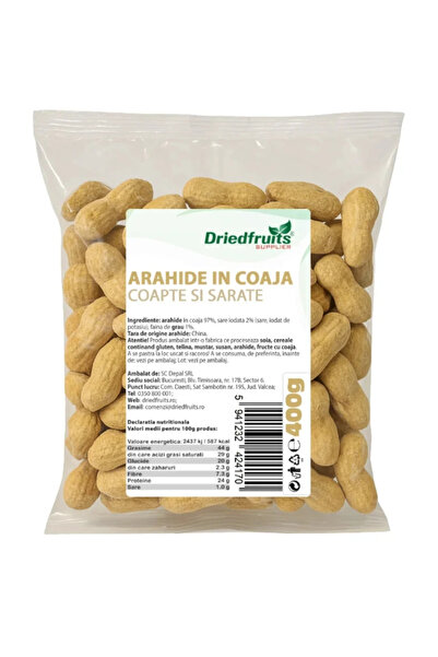 Driedfruits Roasted and salted peanuts in shell (peanuts) - 400 g