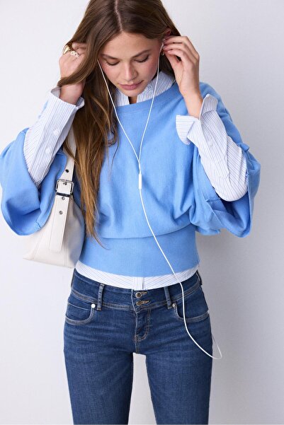 Stradivarius Geniş kollu triko kazak