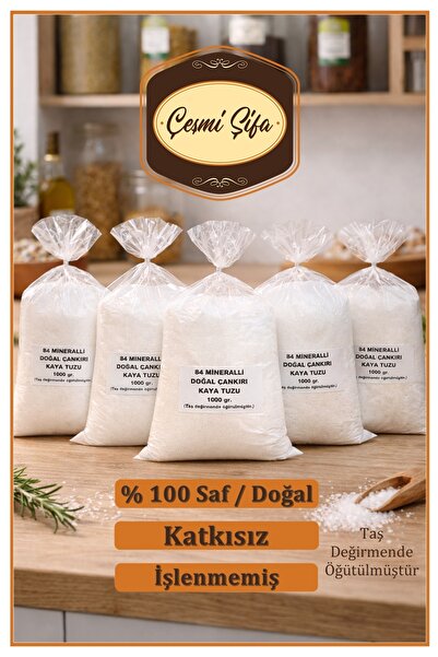 çeşmi şifa 84 Mineralli Doğal Çankırı Kristal Toz Kaya Tuzu 5 Kg