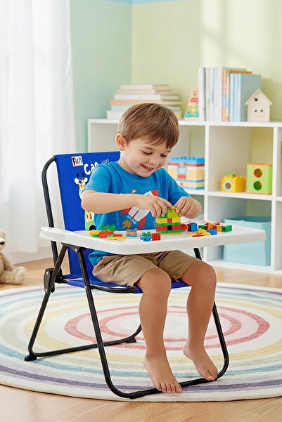 Exent Kids 2–6 Yaş, FUN CAR Katlanır Oyun Aktivite Masası, Tak-Çıkar Masa ile...