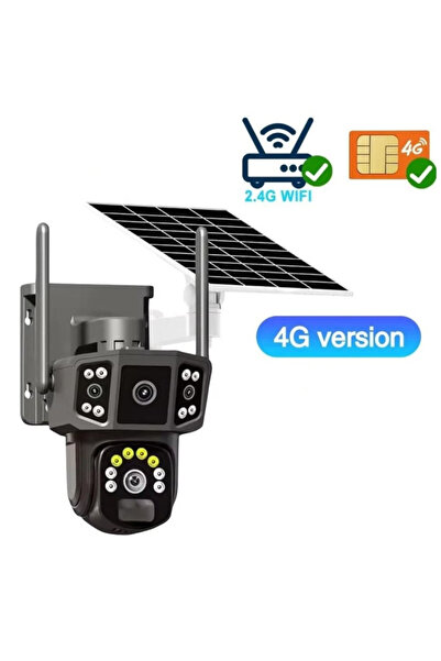 GNR Market Solar Surveillance Camera 4G/WiFi, Dual Lens 6MP, PTZ 360