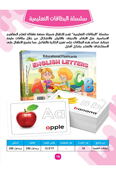 Educational سلسلة البطاقالت والكروت التعليمية - الحروف الإنجليزية
