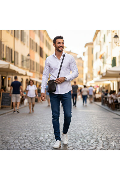Fine Touch Premium Men's Slim Fit Cotton White Shirt – Stylish and Modern