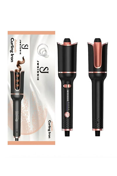 JWSISSIE مكواة تجعيد الشعر الأوتوماتيكية للشعر الطويل باللون الأسود