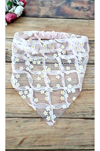 Mufincollection Daisy Patterned Tulle Bandana – Pink |   Limited Summer Series