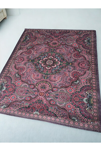 ALTINKOZA HOME RENKLİ KAYMAZ HALI PEMBE MOR HALI ÇOK AMAÇLI HALI BALKON OTURM...