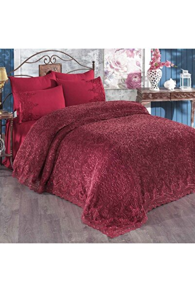 OEM Luxury duvet cover with elegant embroidery, 6 pieces, double bed, LIGHT P...
