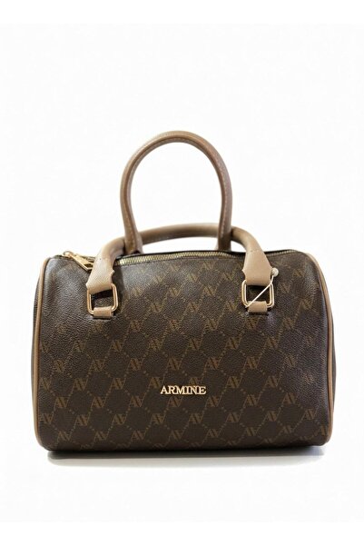 Armine 427 Brown Dotted Women's Shoulder & Hand Bag