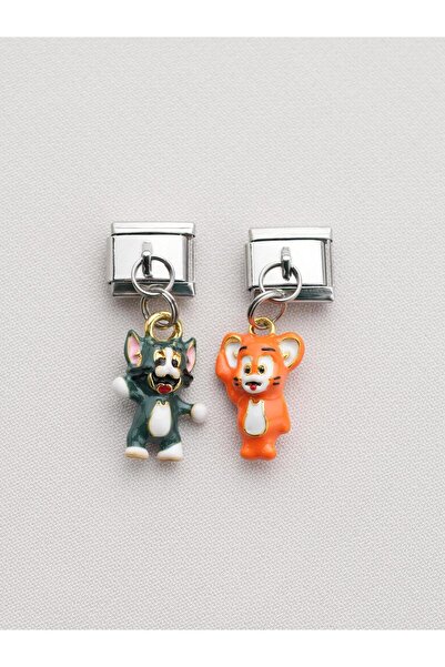 Zuum Accessories İKİLİ KARAKTER SALLANTILI ÇELİK İTALYAN CHARM