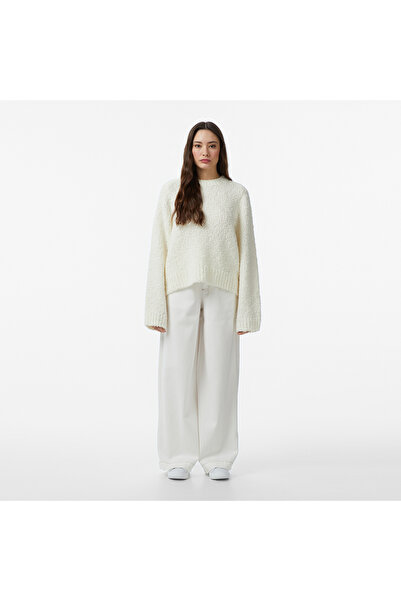 Lacoste Kadın Regular Fit Krem Jean Pantolon