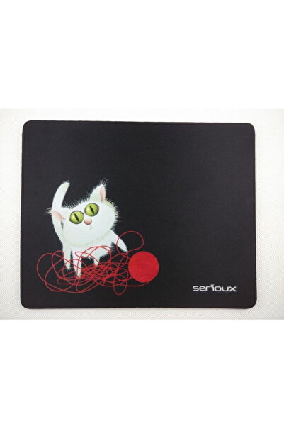 SERIOUX Covoraș pentru mouse Serioux, model Pisică și ghem