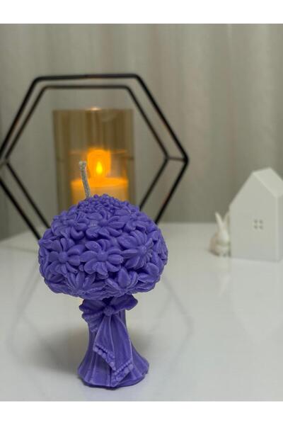 Dekoratif, Hediyelik Buket Çiçek Mum %100 Doğal Soya Wax