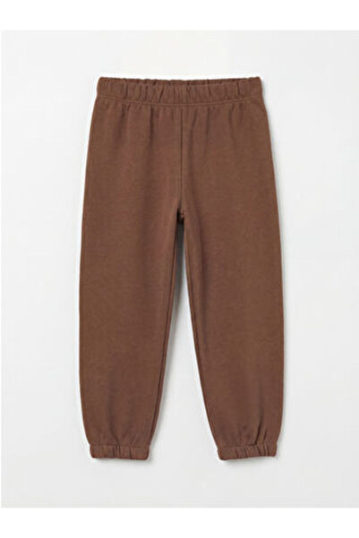 LC Waikiki Brown Elastic Waist Girls Jogger Sweatpants