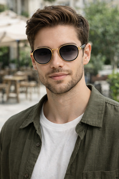 LUNOX Marco Metal Unisex Uv Protection Sunglasses