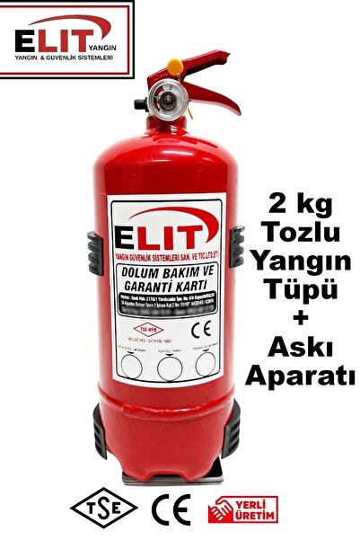ELİT YANGIN VE GÜVENLİK SİSTEMLERİ 2 Kg ABC Kuru Kimyevi Tozlu Yangın Söndürm...
