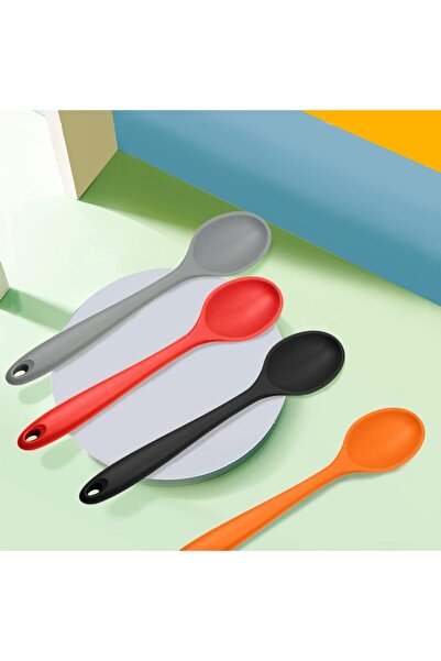 Doori Long-Handled Silicone Spoon, Silicone Serving Spoon, Cooking Spoon, Sti...