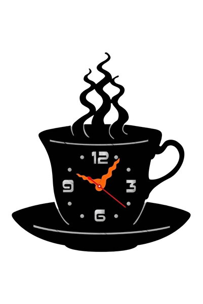 Vivatechnix Ceas de perete metalic, cană de cafea Krodesign, diametru 50 cm, ...