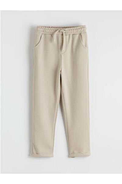 LC Waikiki Beige Elastic Waist Boys' Sweatpants
