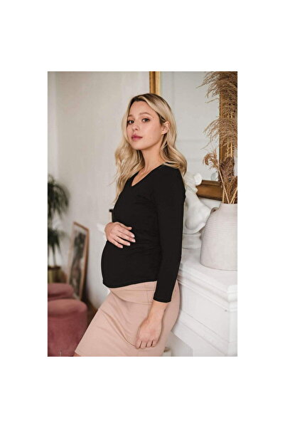 OEM Maternity and nursing t-shirt Milk Shirt milk & love black, size XL