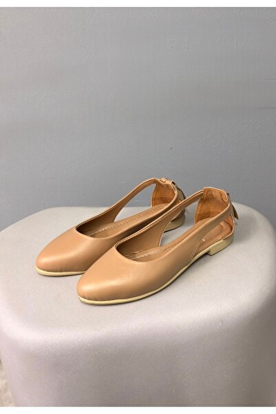 Beyond Women's Mink Leather Ballerinas with Open Side Bow 1.5cm Byndi̇mj01