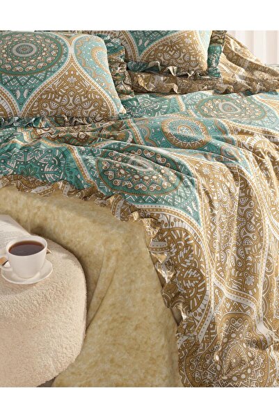 Uçkan home Σετ βαμβακερών κλινοσκεπασμάτων με βολάν για διπλό κρεβάτι--Σχέδιο...