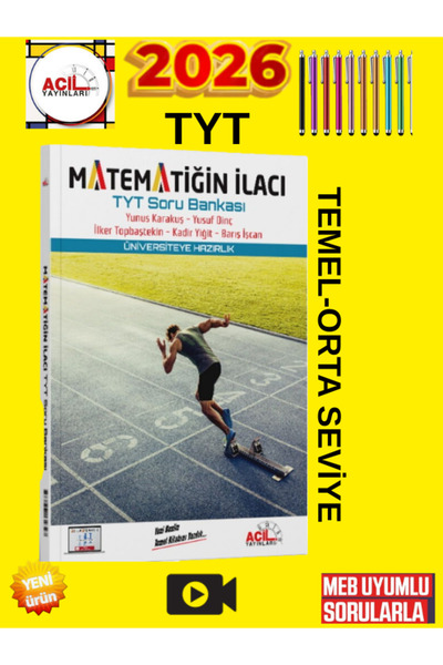 Acil Yayınları TYT Matematiğin İlacı Soru Bankası 2026 Güncel Müfredat Temel ...