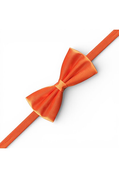 DWOY Men's Orange Satin Bow Tie
