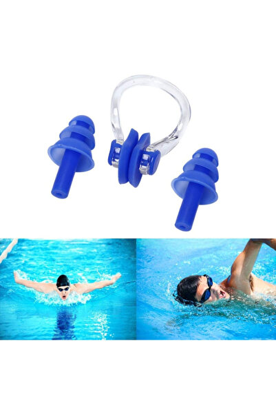 Privo Su Geçirmez Silikon Kulak Burun Tıkacı Seti Yüzücü Havuz Deniz Uyku İçi...