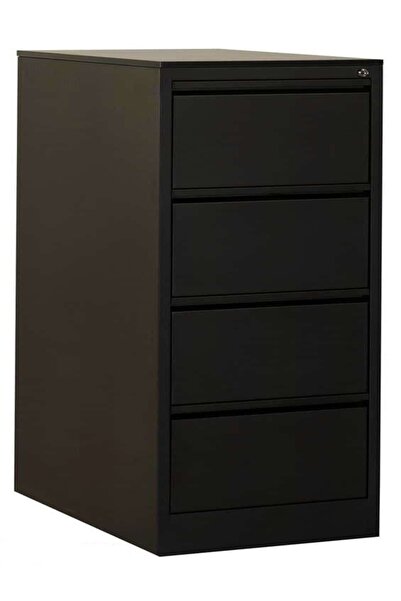 Bahar Çelik Dörtlü Siyah Kartoteks Dolabı