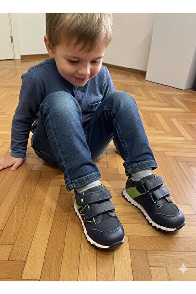nuh kids Ortopedske cipele za dečake od prave kože, tamnoplave, za svakodnevn...