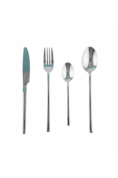 GNR Market Modern Silver Cutlery Set for 6 Persons - 24-Piece Stainless Steel...