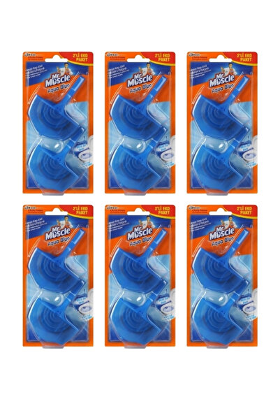 Mr. Muscle Mr.Muscle Klozet Blok 2 Li Aqua Blue 6 Paket 6X72 Gr.