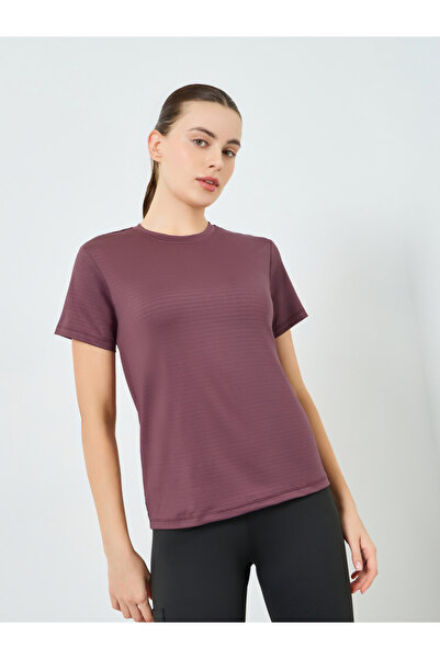 Styli Textured Basic Short Sleeve Top