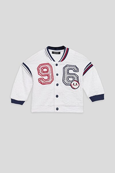GB Baby Bg Store Baby Boy White Tracksuit Top