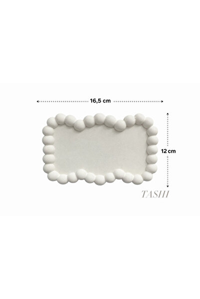 TASHI DESIGN Pure Serisi Zikzak Form Dekoratif Taban – Mumluk & Takı Sunum Ta...