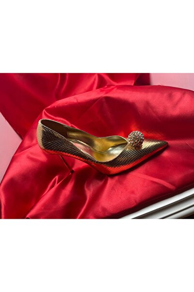 VEYİS USTA Evening Dress with Stylish Design and Stiletto Heel