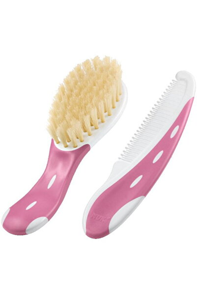 Nuk Hair brush and comb pink